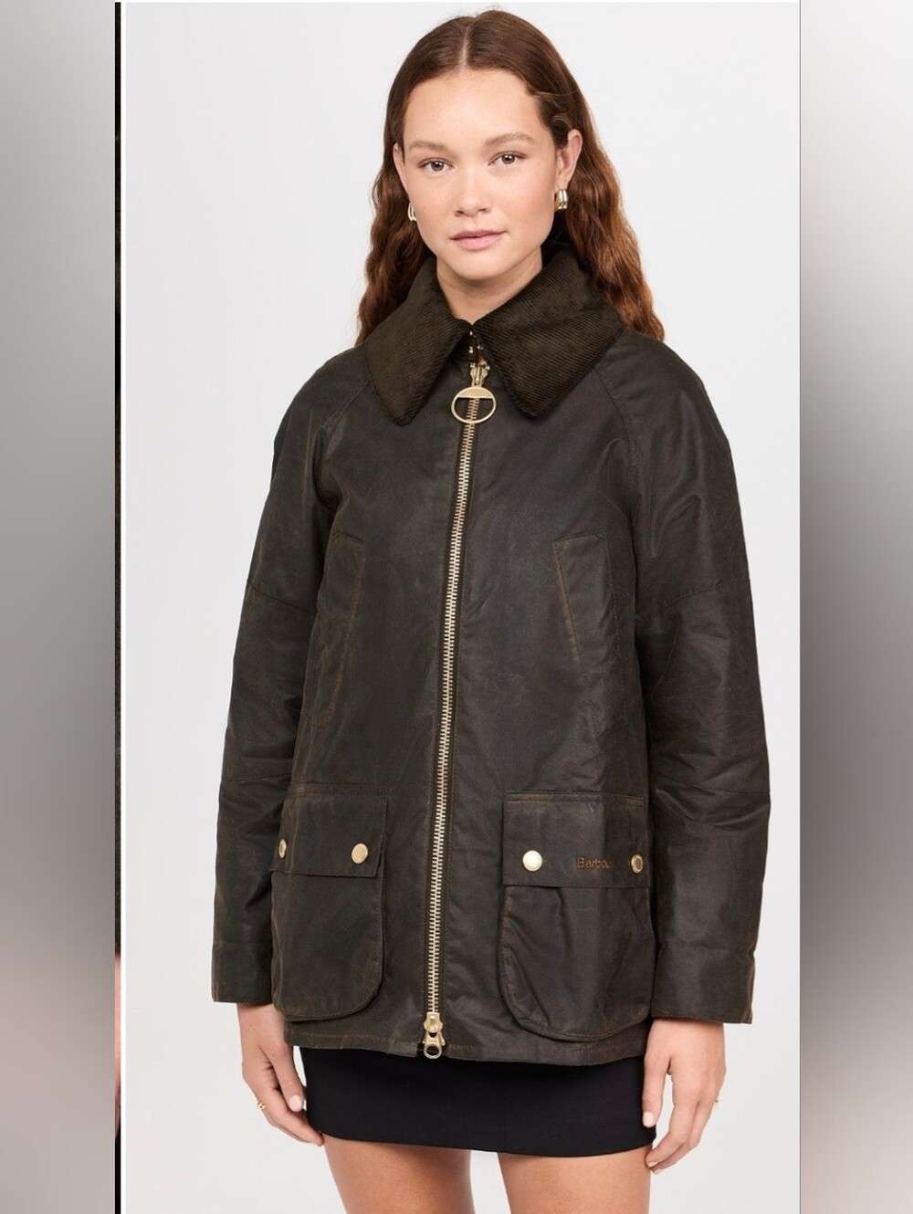 Barbour Allerston Waxed Cotton Jacket Olive Ancient Size 6